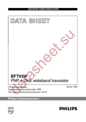 BFT93W T/R datasheet  